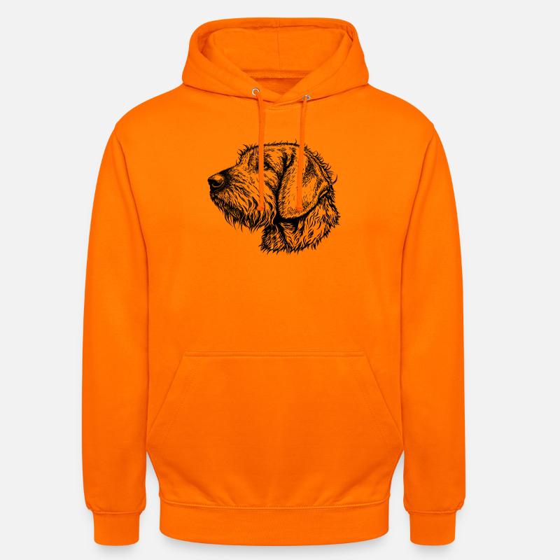 Ritratto di Bracke della Stiria - Felpa con cappuccio unisex - arancione