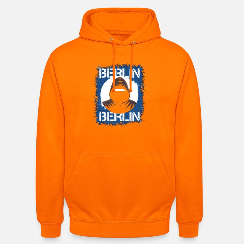 Sweat à capuche style graffiti Berlin - Sweat-shirt à capuche unisexe - orange