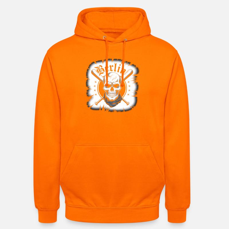 Conception d’épées croisées crâne de Berlin - Sweat-shirt à capuche unisexe - orange