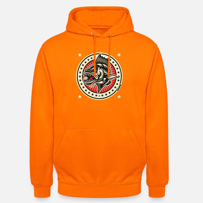 Emblème Barracuda - Sweat-shirt à capuche unisexe - orange