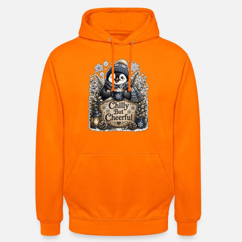 Froid mais Joyeux - Sweat-shirt à capuche unisexe - orange