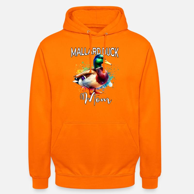Maman du canard colvert - Sweat-shirt à capuche unisexe - orange