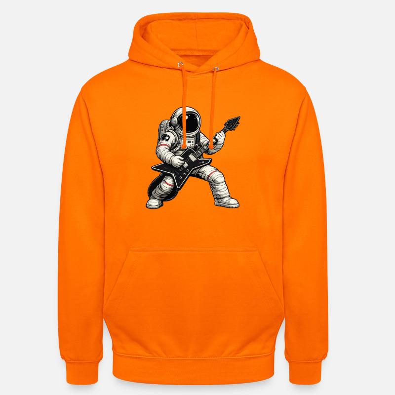 Guitariste astronaute - Sweat-shirt à capuche unisexe - orange