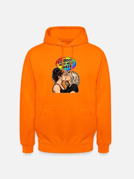 Lesbisch nicht Queer - Unisex Hoodie - Orange