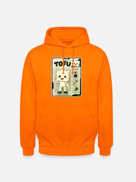 Tofu-Spielzeug-Actionfigur Charm - Unisex Hoodie - Orange