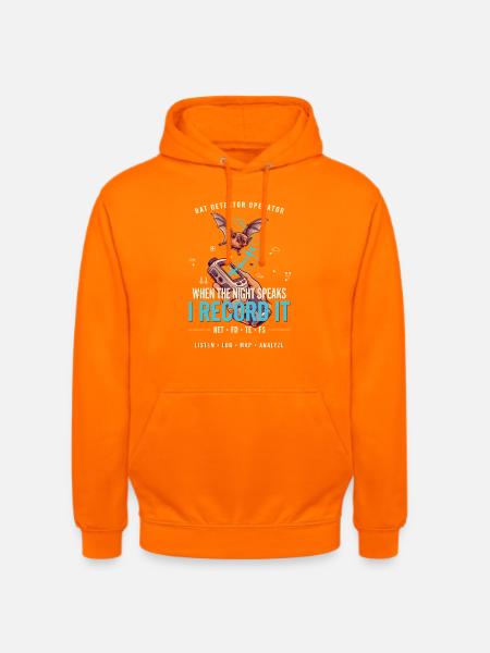 Nachtstimmen Fledermaus Aufnahme - Unisex Hoodie - Orange