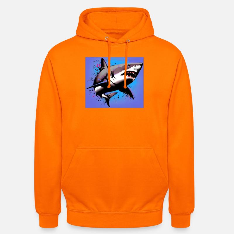 Requin - Sweat-shirt à capuche unisexe - orange