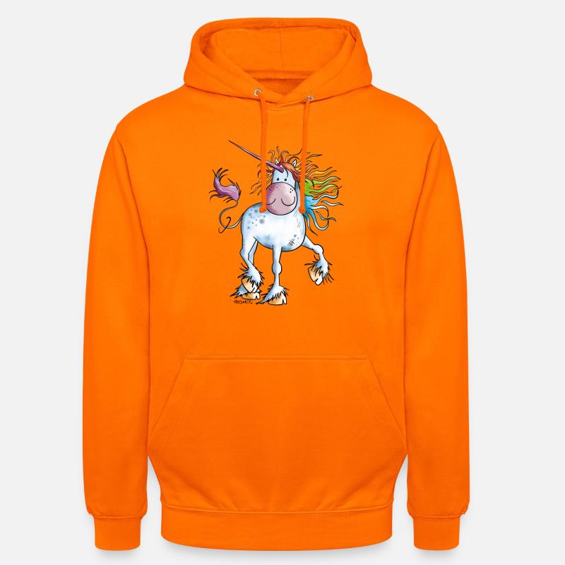 Regenbogen Einhorn - Unisex Hoodie - Orange