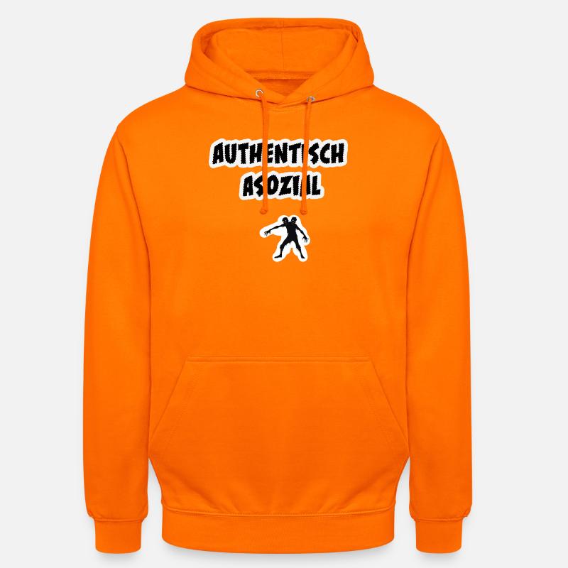 Conception authentique de zombie social - Sweat-shirt à capuche unisexe - orange