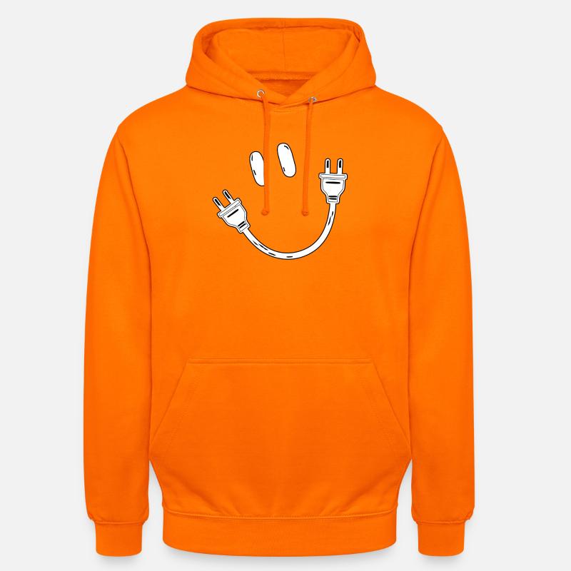 Electricity Schuko Plug Socket Electrical Gift - Unisex Hoodie - orange