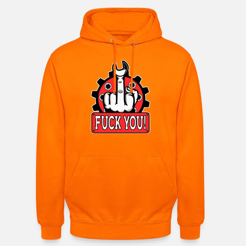 Provocative middle finger statement - Unisex Hoodie - orange