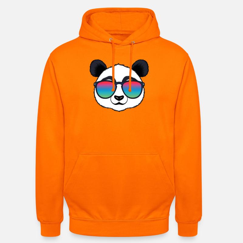 Panda Regenbogen-Sonnenbrille - Unisex Hoodie - Orange