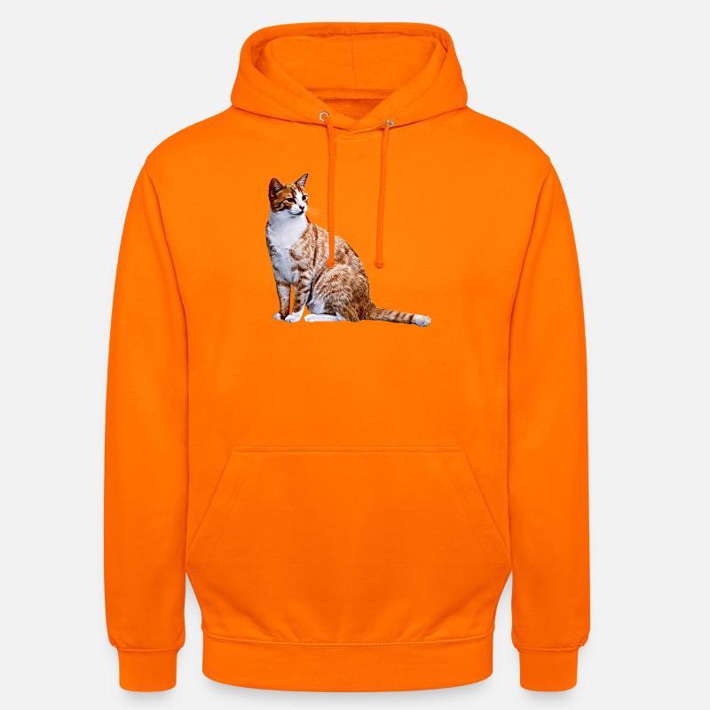 Chat Chat Chat Cat Cats Amour de chat - Sweat-shirt à capuche unisexe - orange