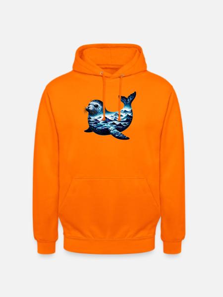 Phoque - Sweat-shirt à capuche unisexe - orange