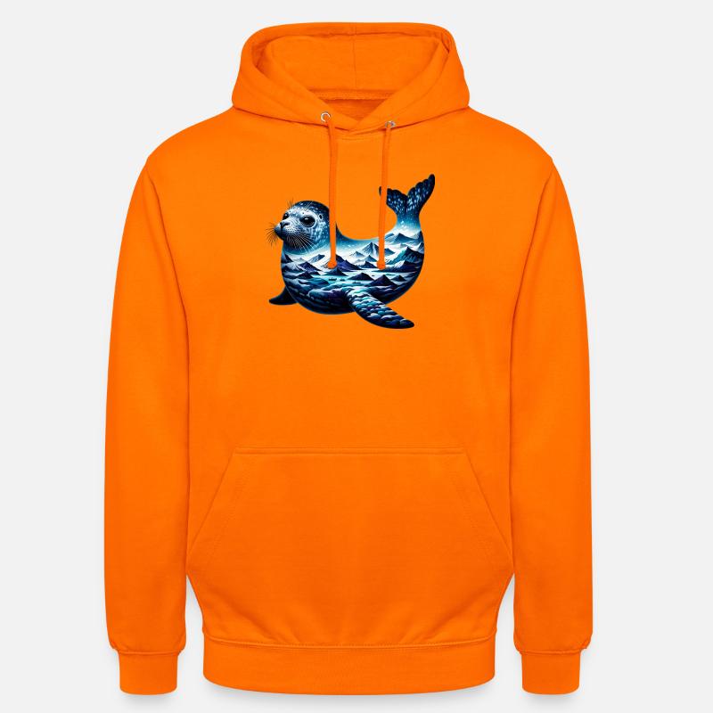 Phoque - Sweat-shirt à capuche unisexe - orange