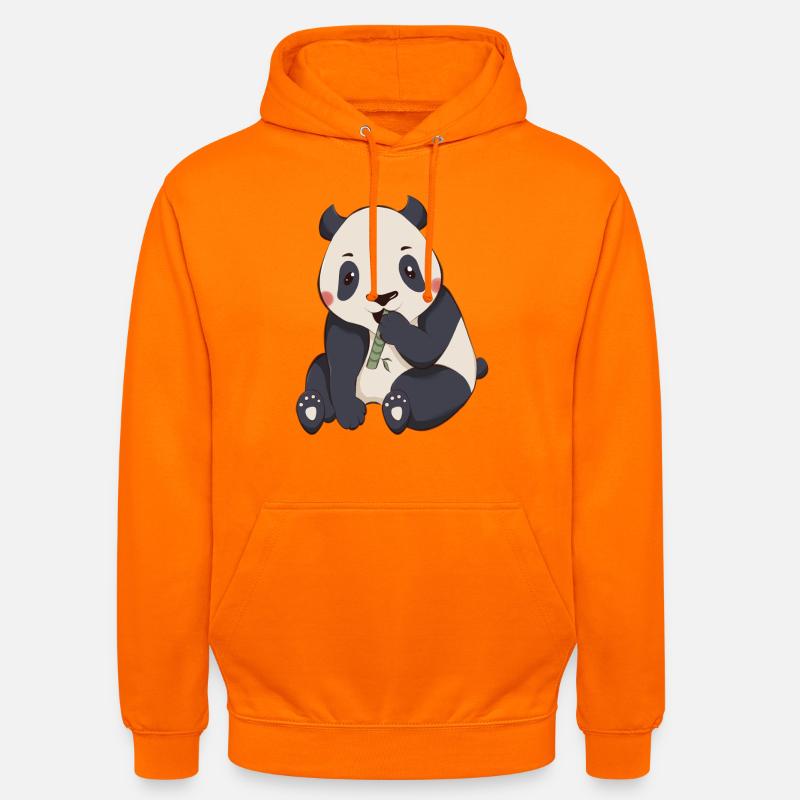 Panda - Hættetrøje unisex - orange