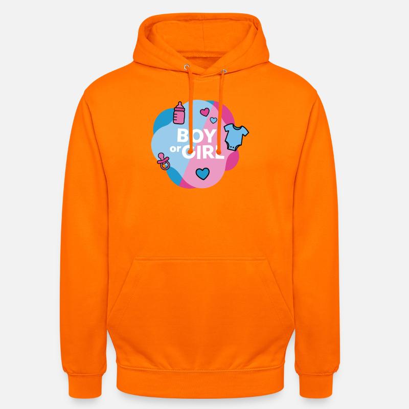 Geschlecht enthüllen Junge oder Mädchen - Unisex Hoodie - Orange
