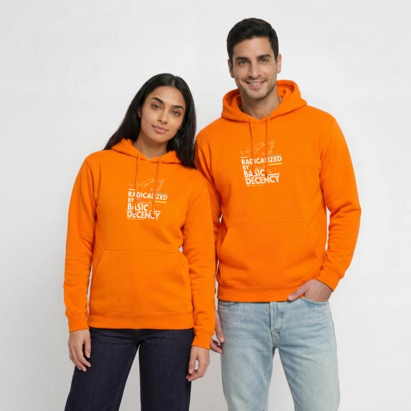 Radicalized by Basic Decency Statement Design Unisex Hoodie
