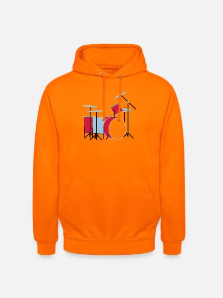 coloured_drums - Unisex Hoodie - Orange