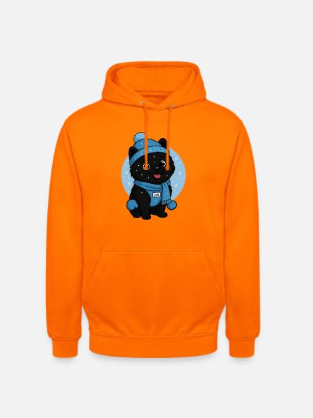 Cuddly Dog Winter Magic - Unisex Hoodie - orange