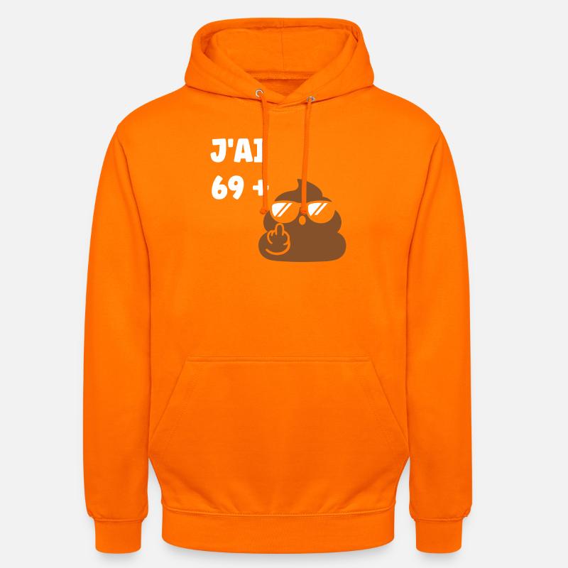 69 plus 1 - Sweat-shirt à capuche unisexe - orange