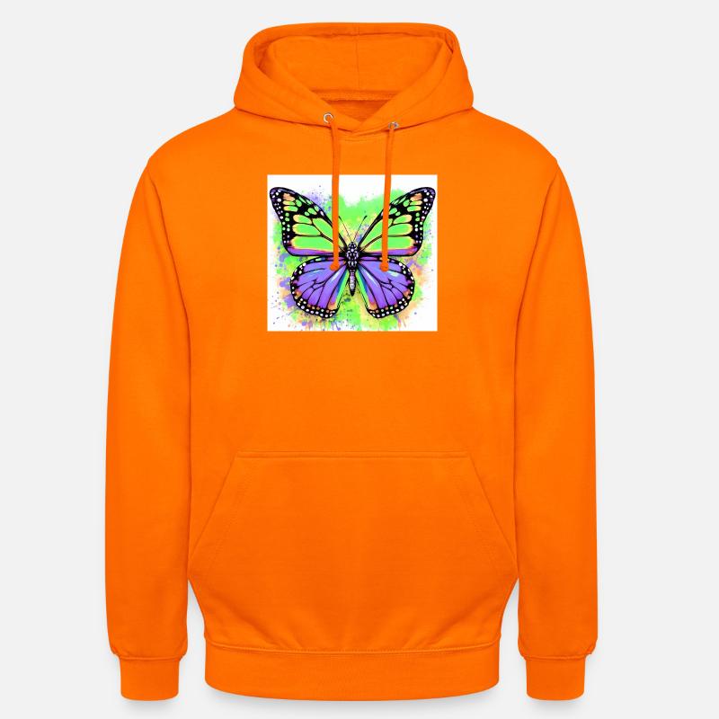 papillon - Sweat-shirt à capuche unisexe - orange