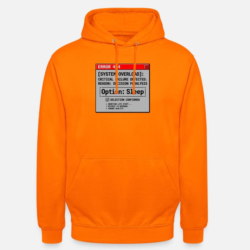 System Error Need Sleep - Unisex Hoodie - orange