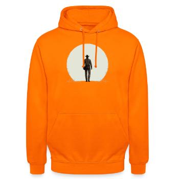 Pfad des Vaters - Unisex Hoodie - Orange - Vorne - AI Model Male 185 light (185cm) & AI Model Female 180 light (180cm)