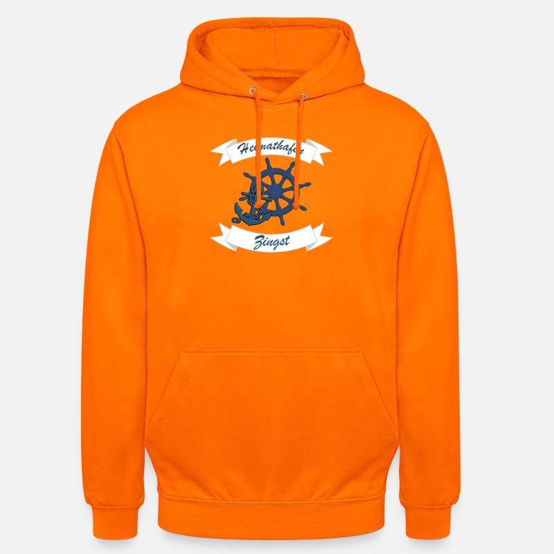 Heimathafen Zingst - Ostsee Darss Geschenk - Unisex Hoodie - Orange