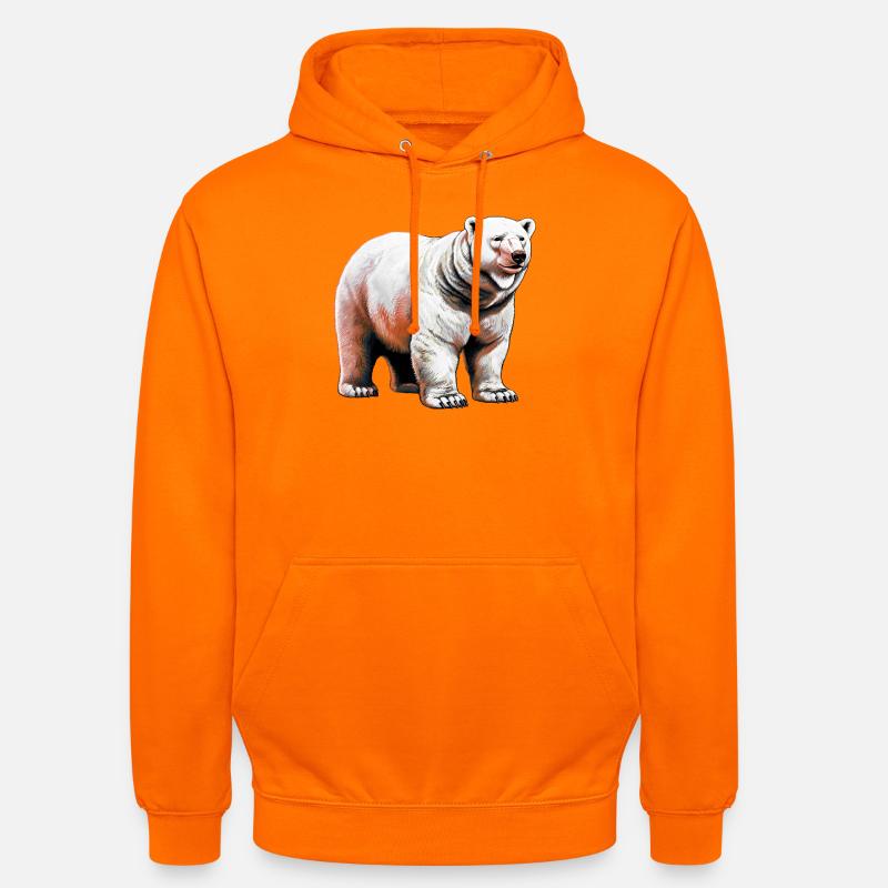 Weißer Eisbär - Unisex Hoodie - Orange