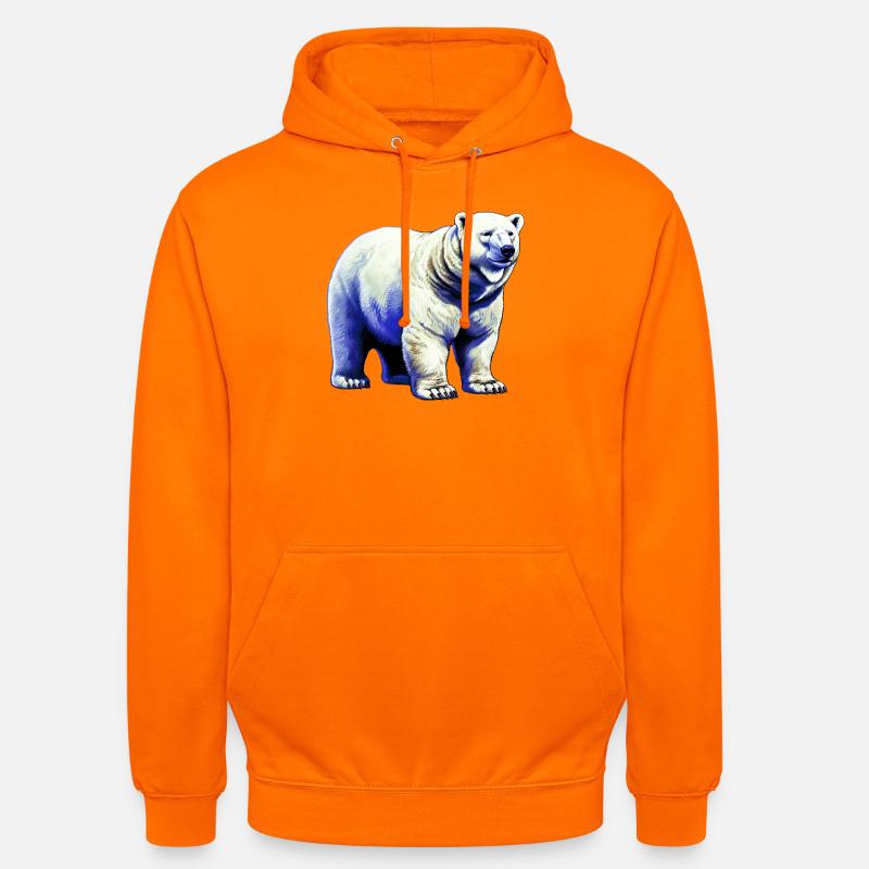 Weißer Eisbär - Unisex Hoodie - Orange