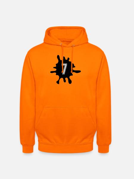 Blobs 7 Number - Unisex Hoodie - orange