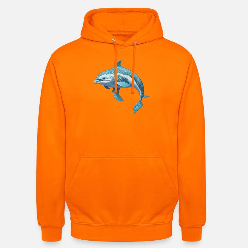 Dauphin - Sweat-shirt à capuche unisexe - orange