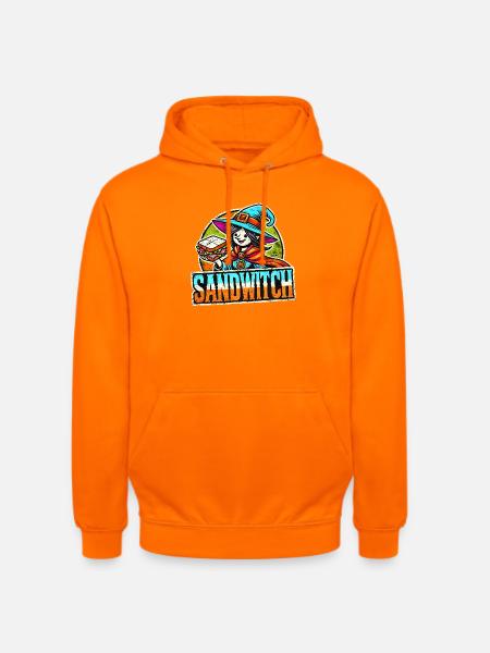 Sandwitch Witch Cartoon Haloween Art - Unisex Hoodie - orange