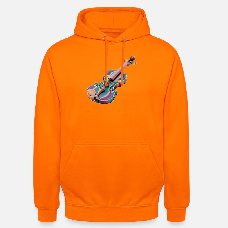 Regenbogen Geigen-Kunst - Unisex Hoodie - Orange