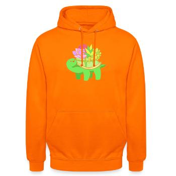 Pflanze Kaktus Kakteen - Unisex Hoodie - Orange - Vorne - AI Model Male 185 light (185cm) & AI Model Female 180 light (180cm)