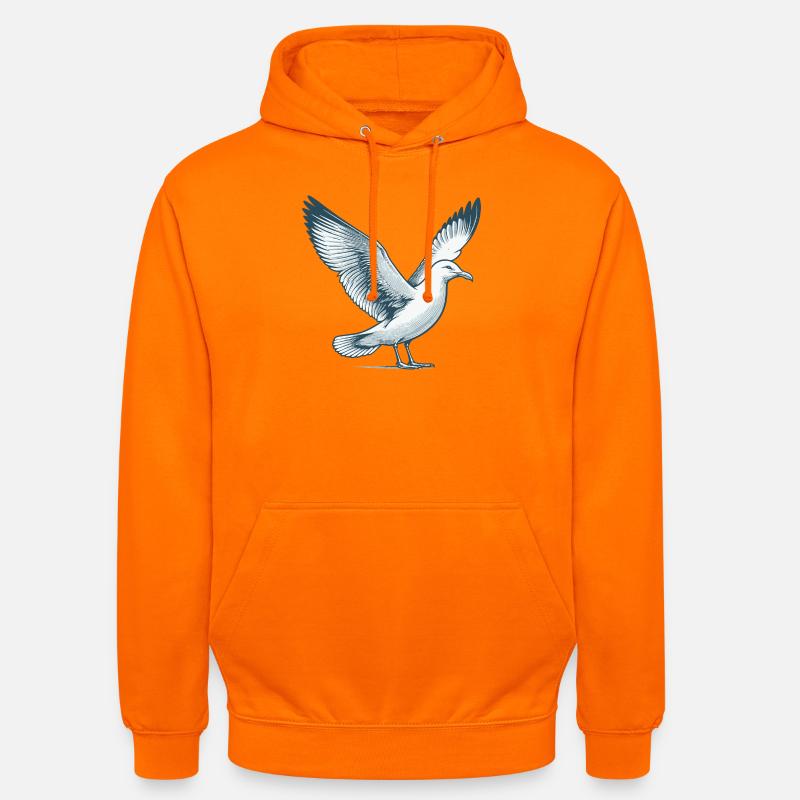 Mouette - Sweat-shirt à capuche unisexe - orange