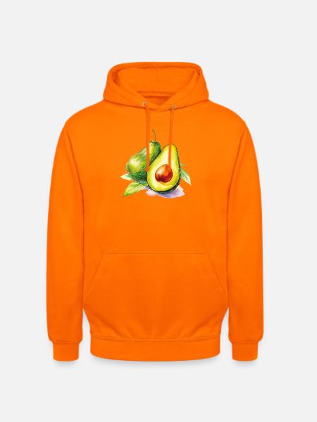 Avocado Aquarell Frische - Unisex Hoodie - Orange