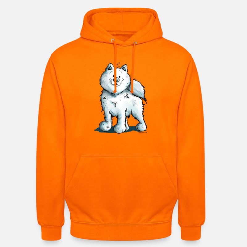 Søde Samojedhund - Hættetrøje unisex - orange