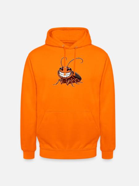 Cute Cockroach Cockroach Comic Cartoon - Unisex Hoodie - orange