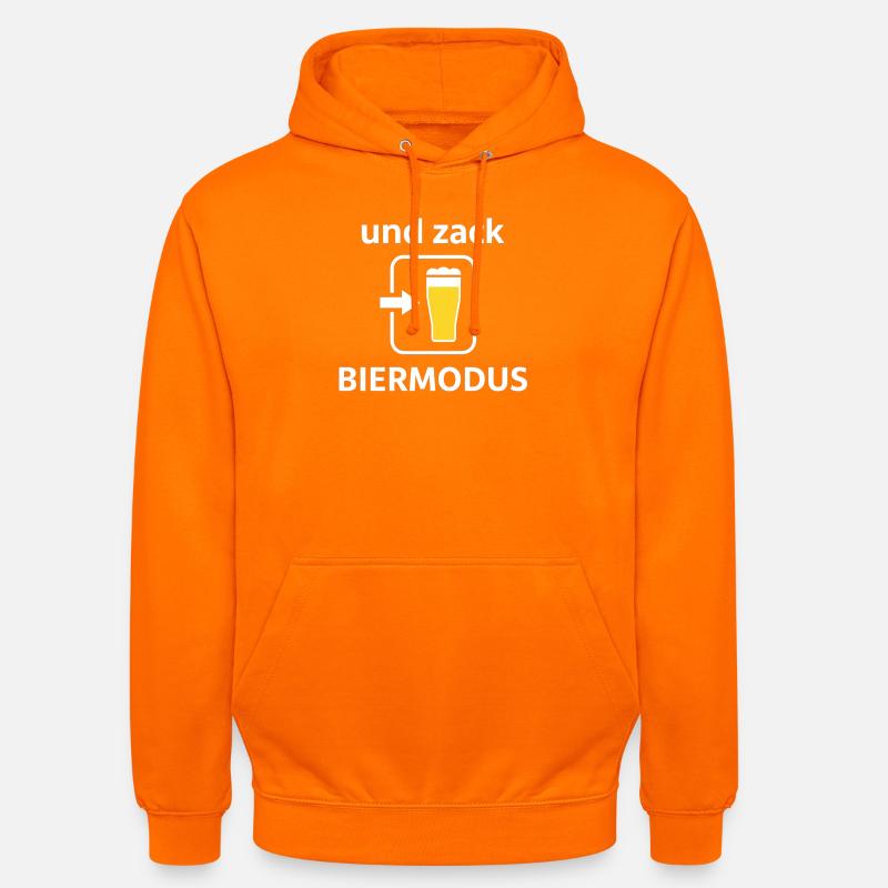 Bier Flasche Grafik im Retro Stil - Unisex Hoodie - Orange