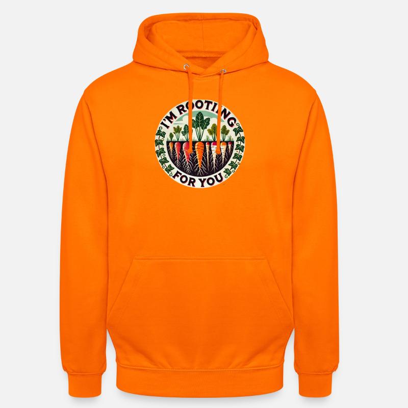 Rootin' Carrot Patch Round - Unisex Hoodie - orange