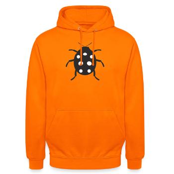 Marienkäfer Design - Unisex Hoodie - Orange - Vorne - AI Model Male 185 light (185cm) & AI Model Female 180 light (180cm)