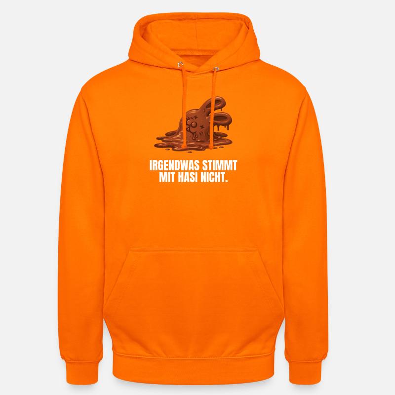 Something's wrong with bunny Easter - Unisex Hoodie - orange