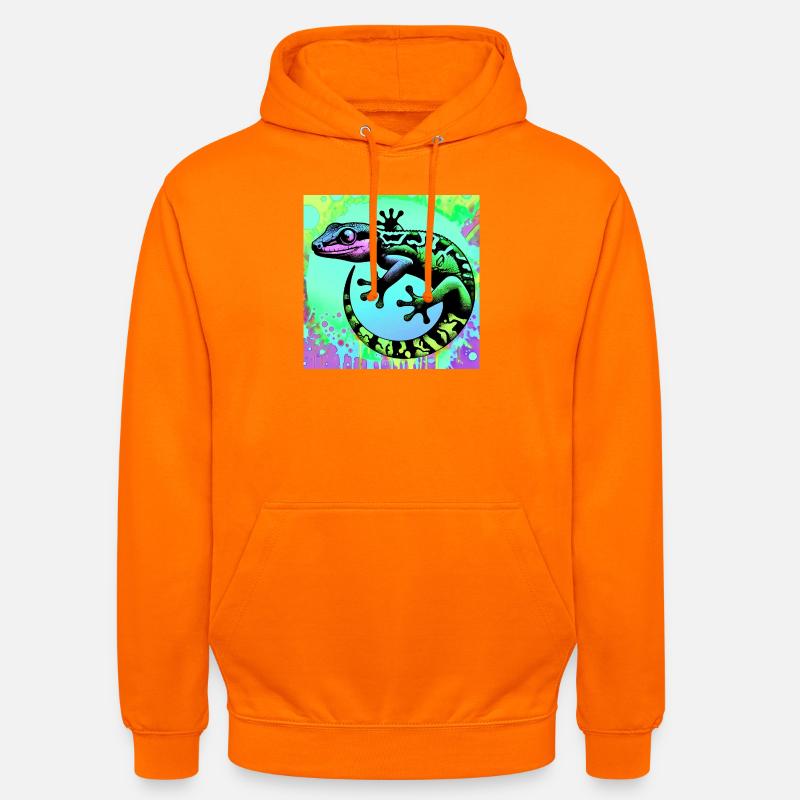Gecko - Sweat-shirt à capuche unisexe - orange