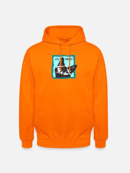 Cat portrait with slogans - Unisex Hoodie - orange