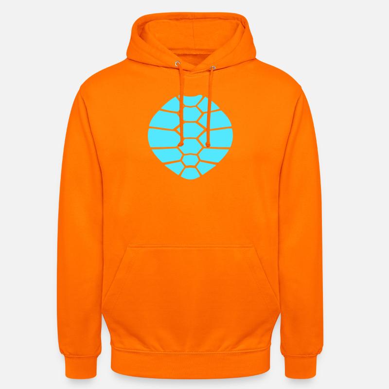 Turtle shell pattern turtle icon cool - Unisex Hoodie - orange
