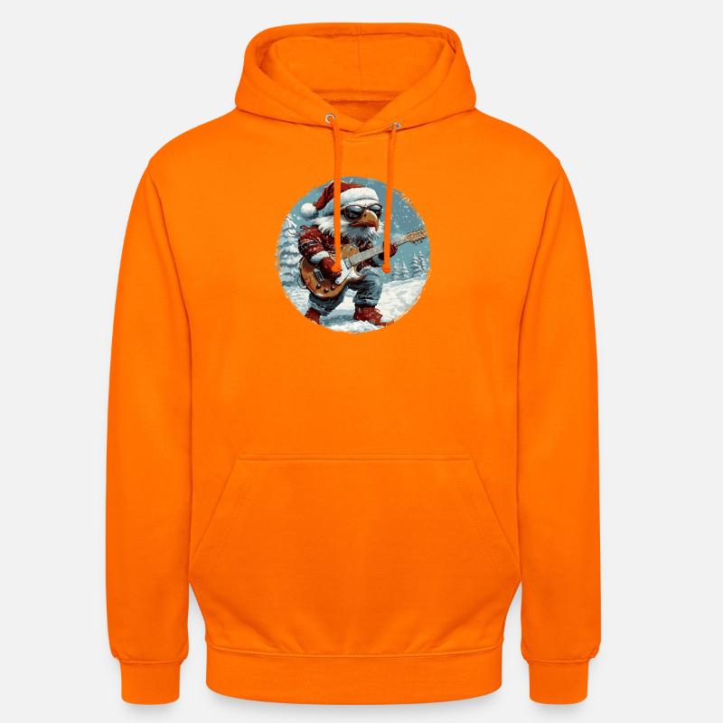 Guitare de Noël Eagle - Sweat-shirt à capuche unisexe - orange