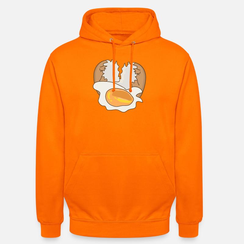 Mirror with eggshell - Unisex Hoodie - orange