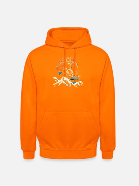 Snowboarder Porträt - Unisex Hoodie - Orange